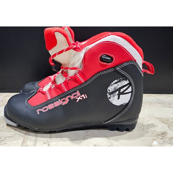 Rossignol X1 JR Cross Country Ski Boots Size 39 Red Black Lace Up - Picture 2 of 10